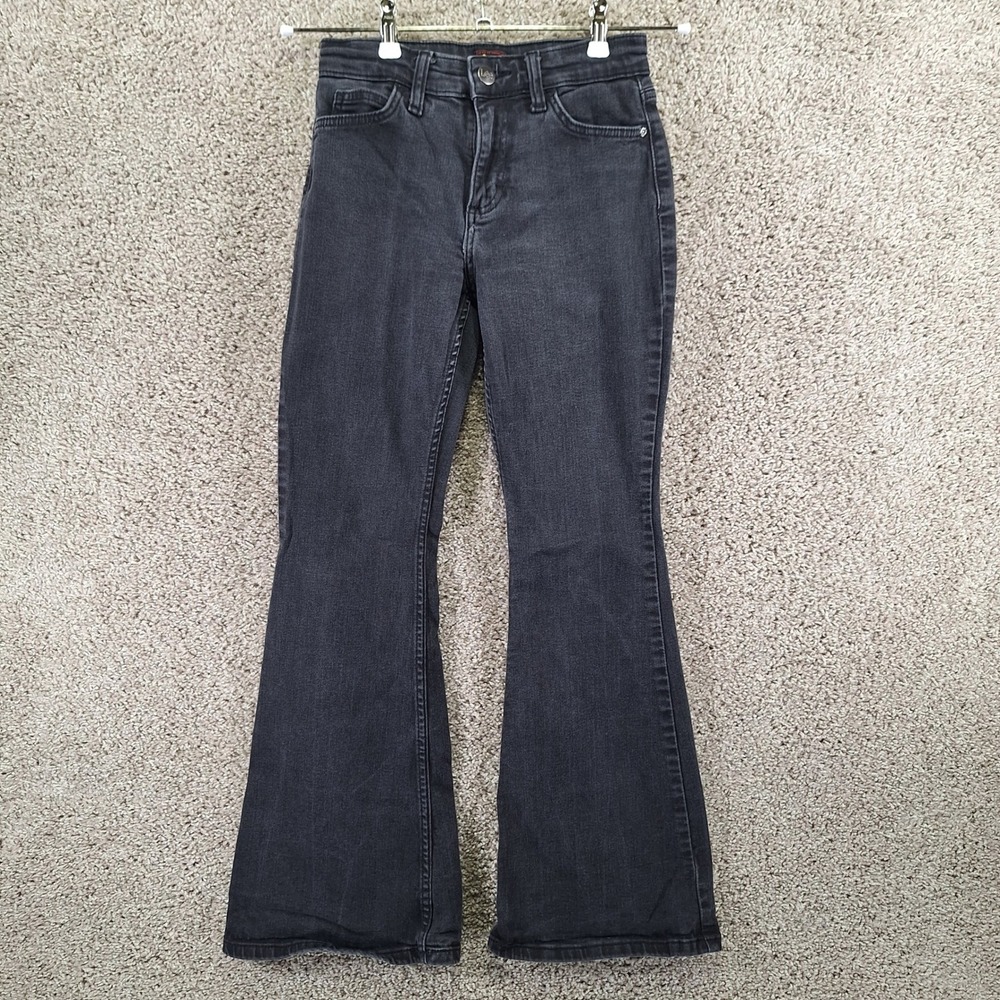 Lee Jeans Womens 4S (Fits‎ 25x29) Dark Wash Flare Mid Rise Denim Boho Retro